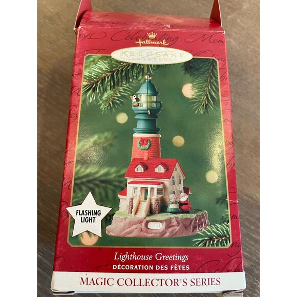 Hallmark Ornament Lighthouse Greetings Magic Collector's Series 2001 - Picture 1 of 5